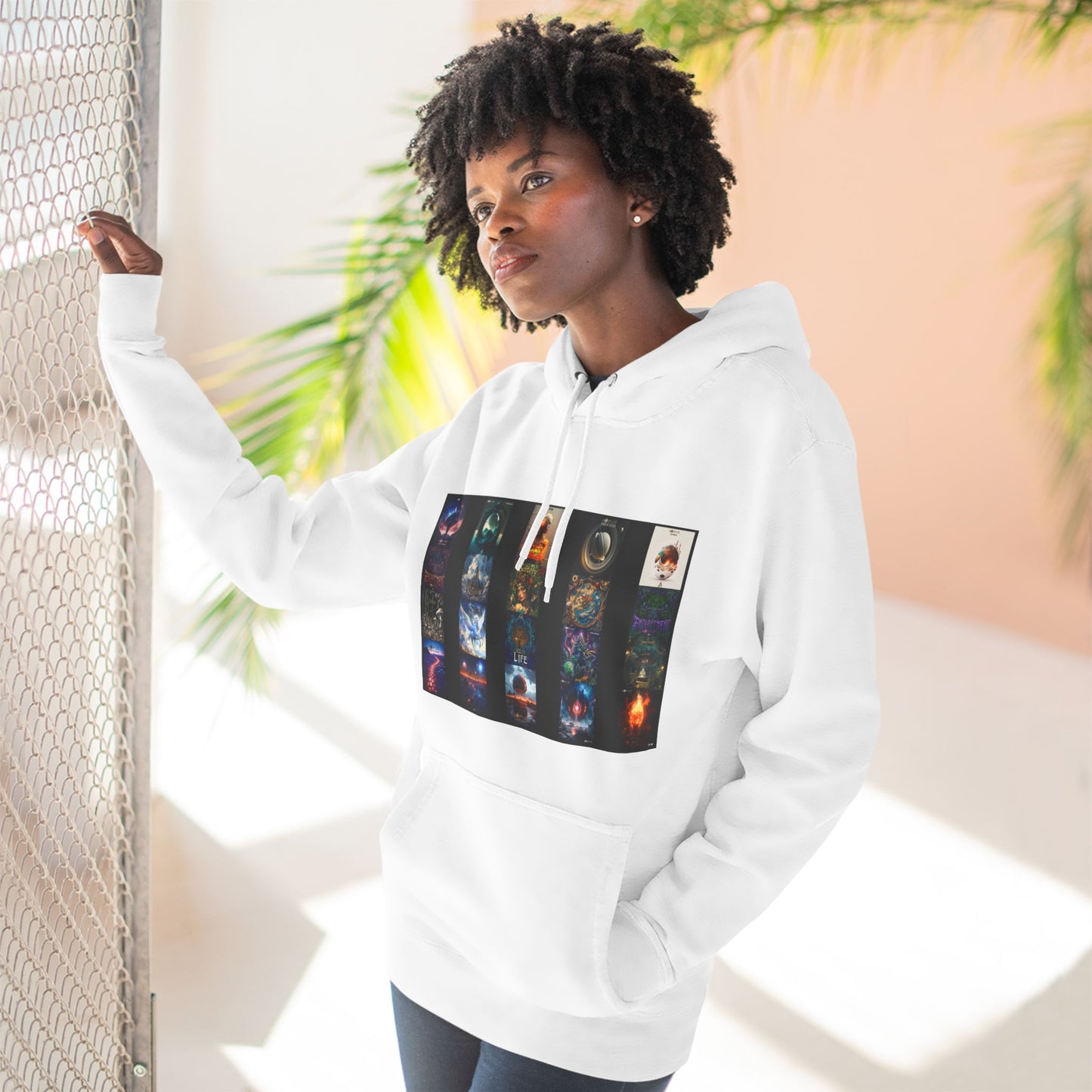 Three-Panel Fleece Hoodie