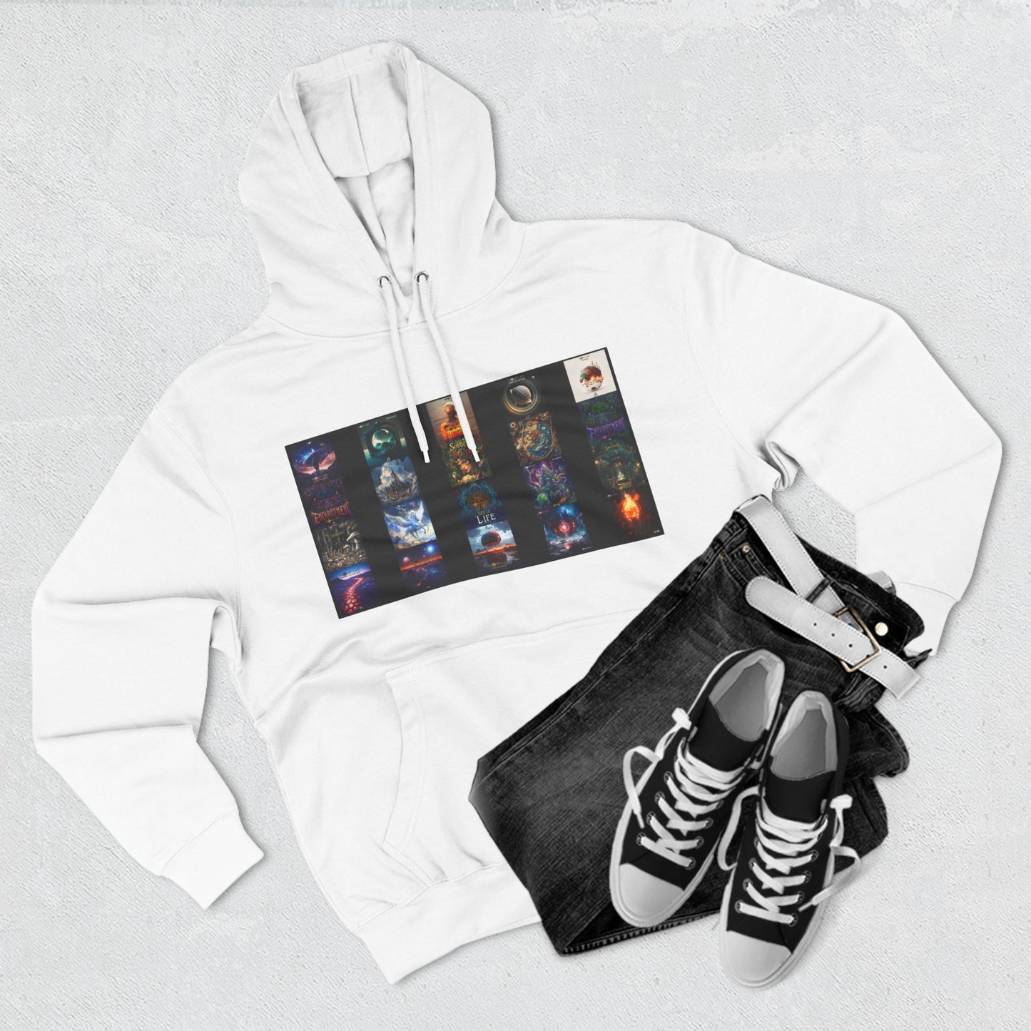 Three-Panel Fleece Hoodie