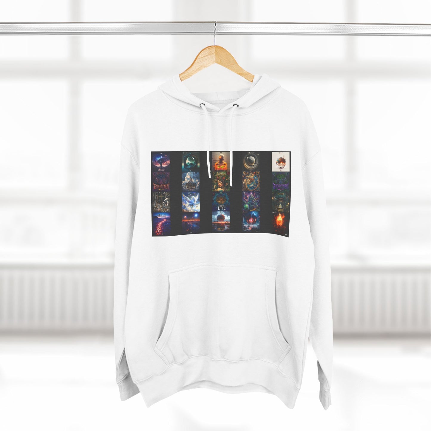 Three-Panel Fleece Hoodie