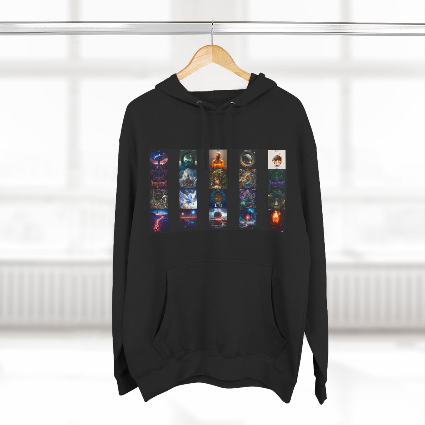 Three-Panel Fleece Hoodie