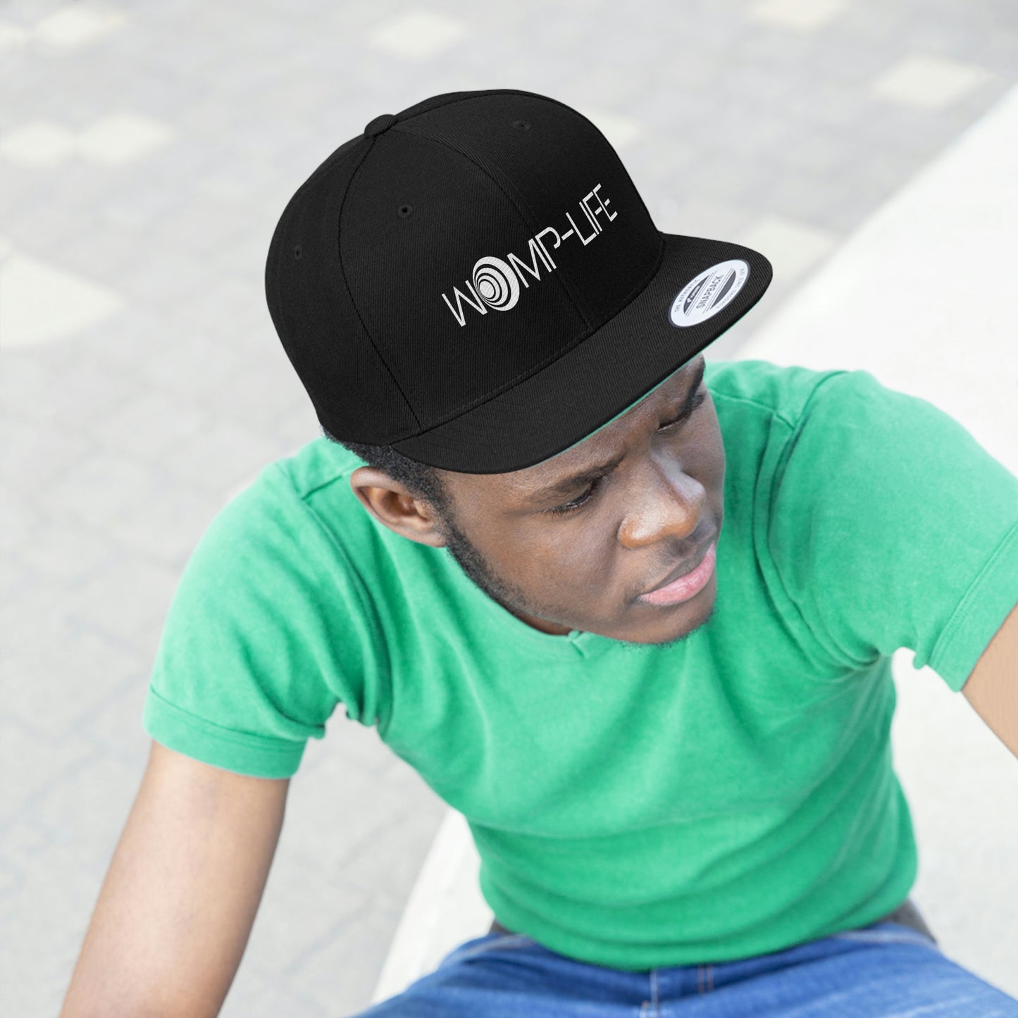 Womp-Life Blk Unisex Flat Bill Hat